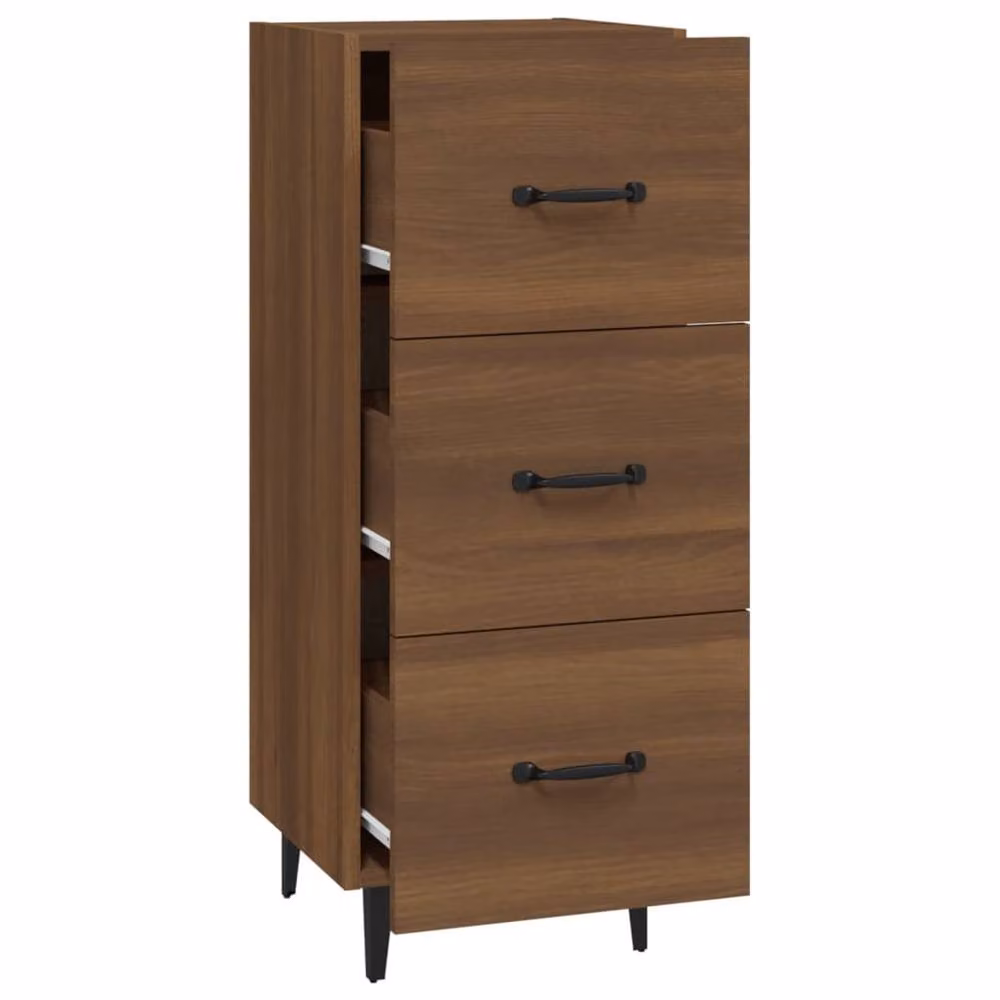 Berkfield Home Classic Sideboard in Brown Oak, W/D/H: 34.5 x 34.5 x 90 cm – 2