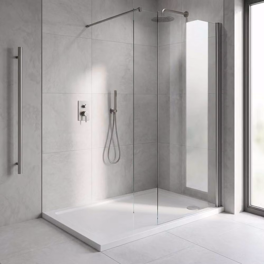 Balterley Premium Slip Resistant Rectangular Shower Tray, White, W: 100 cm, D: 70 cm – 2