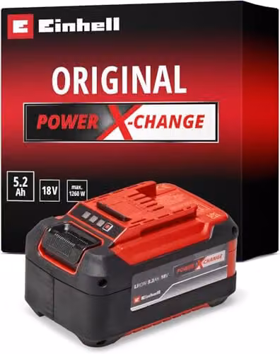 Einhell PXC 18V 5.2Ah Lithium-Ion Battery in Black and Red
