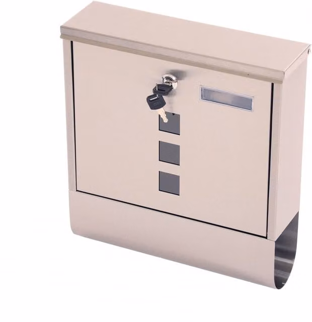 Oypla Wall Mounted Stainless Steel Letterbox in Silver