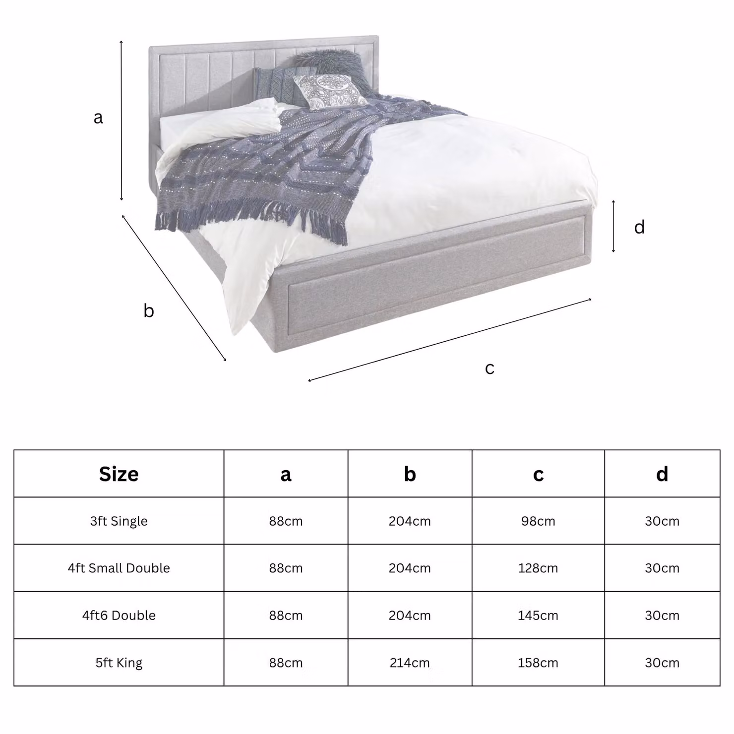 Aspire Castleton Grey Linen Quilted Upholstered Ottoman Bed with Lift Up Base, W/D/H: 90 x 200 cm – 4
