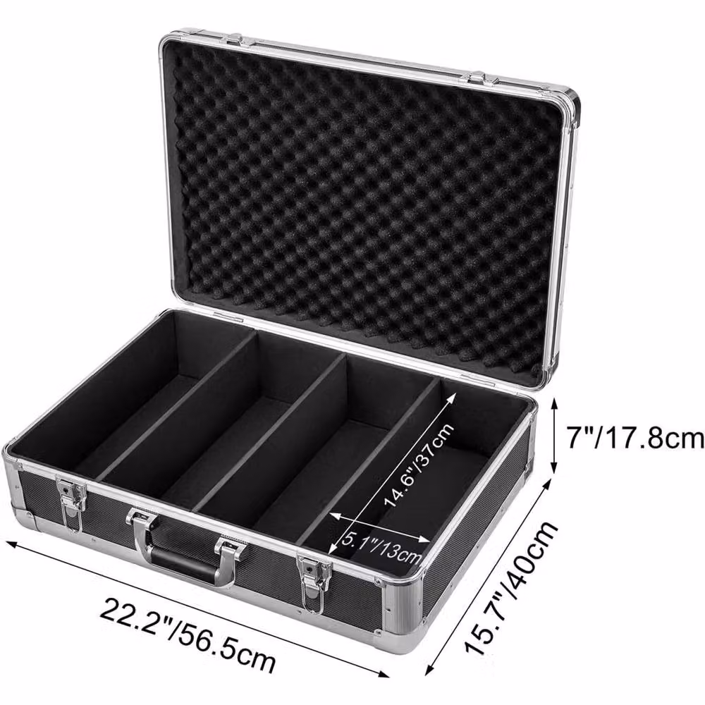 Nordara Portable Aluminium 120 CD Storage Carry Case in Black – 2