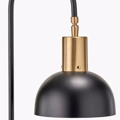 Ruma Matt Black Domed Task Floor Lamp with Adjustable Height – 3