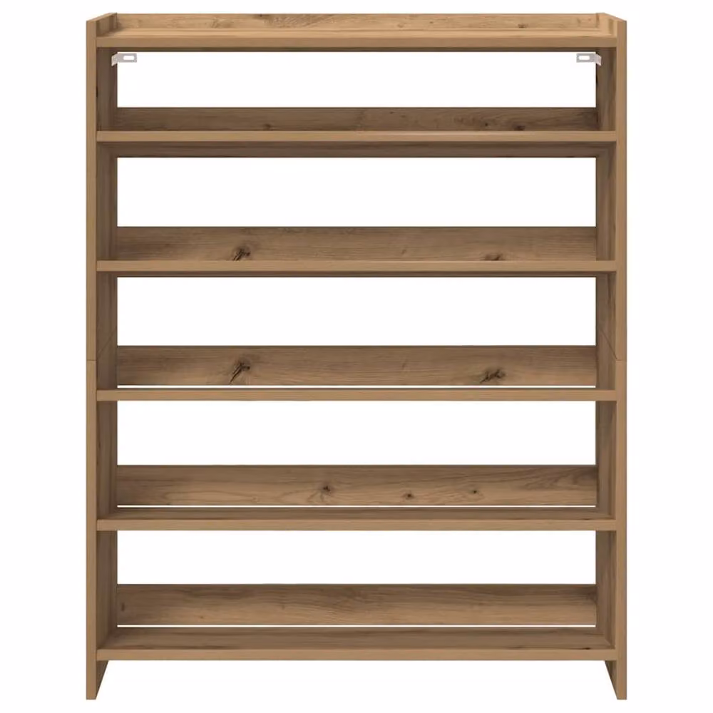 Berkfield Home Artisan Oak Shoe Rack in Brown, W/D/H: 80 x 25 x 100 cm – 4