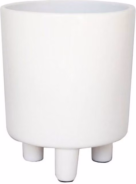 Lemon Pavilion Pisa Ceramic Tabletop Planter, White, W: 20 cm, D: 20 cm, H: 24 cm