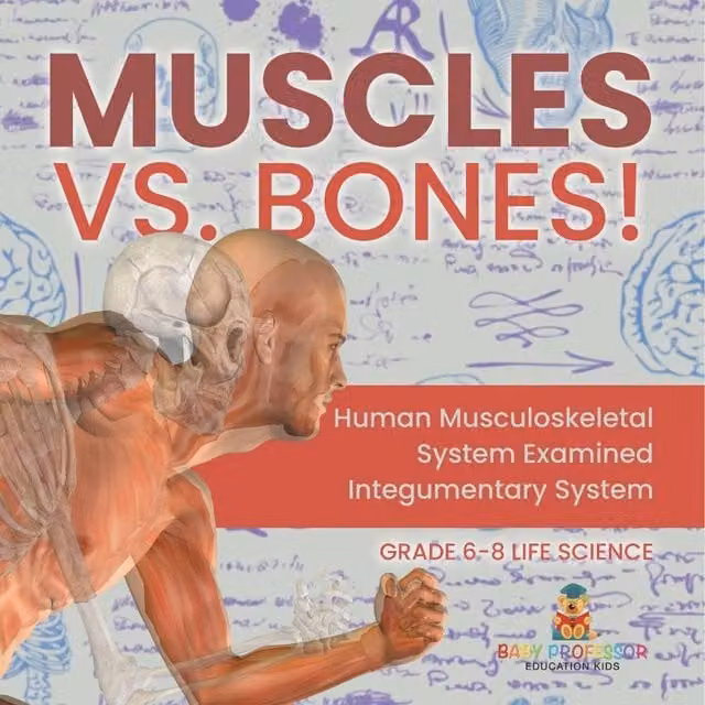 Baby Professor Muscles vs. Bones Human Musculoskeletal System Educational Book, Multicolour