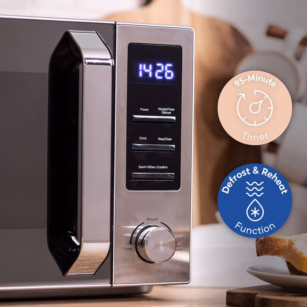 Russell Hobbs RHM2372 Digital Solo Microwave, 23L, 800W, Silver – 5