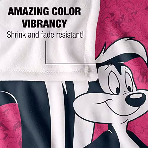 Warner Brothers Looney Tunes Silky Touch Super Soft Fleece Throw Blanket, W/D/H: 152 x 127 cm, Multicolour and White – 3