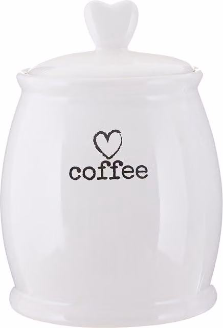 Orsina Chic Design Ceramic Coffee Canister in White and Black