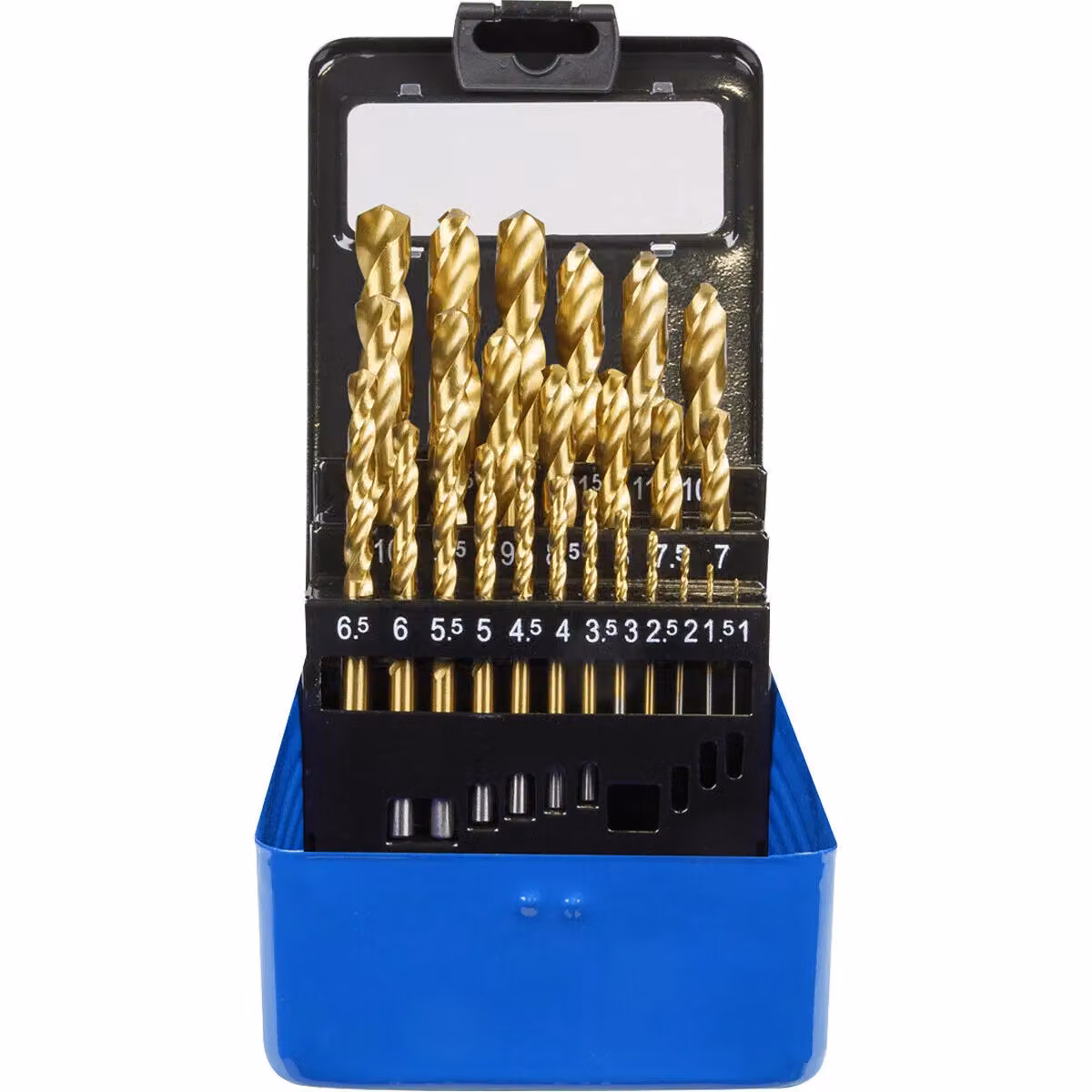 Loops 25 Piece HSS Twist Drill Bit Set in Gold and Multicolour – 3