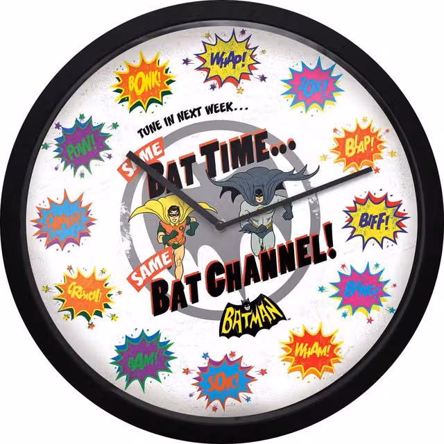 Fanattik Batman BAT TIME Multicolour Analog Round Wall Clock, Diameter: 30.5 cm – 1