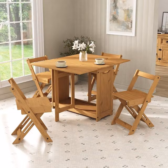 Mews Corona Butterfly Dining Set in Brown Pine Wood