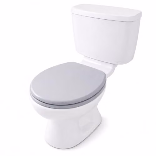 Spot On Dealz Round Wooden MDF Toilet Seat in Grey, 45.72 x 43.0 x 3.35 cm – 2