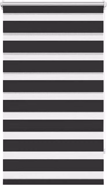 Berkfield Home Zebra Blind in Black and White, W: 90 cm, H: 150 cm