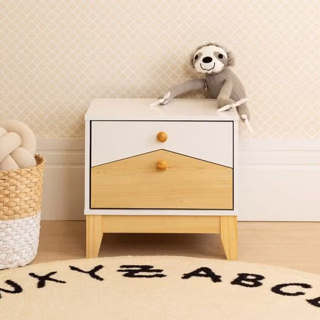 Seconique Cody 2 Drawer Bedside Table in White