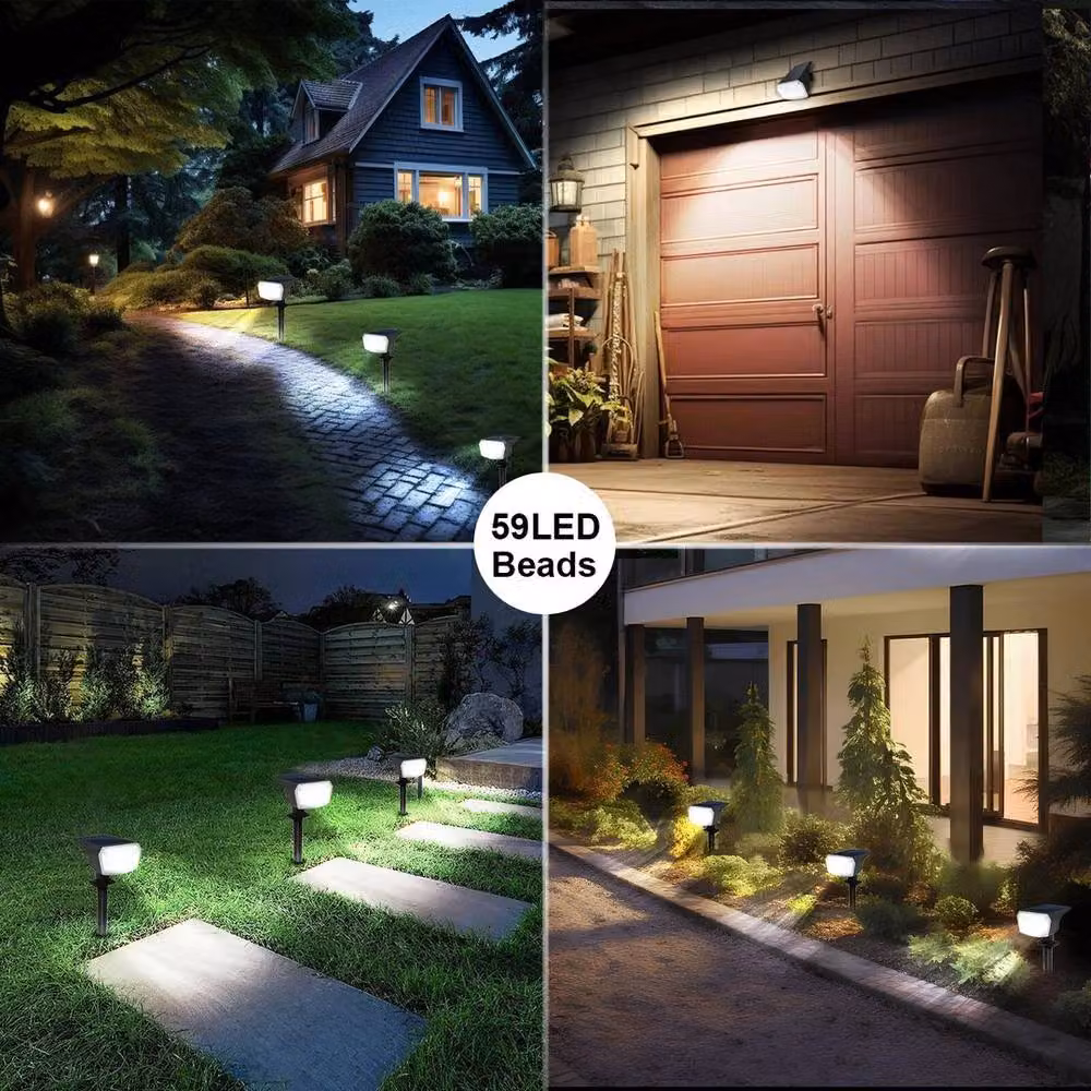 EONLION 59 LED Solar Garden Spot Light in Black with Warm White Light and Dusk Sensor, Height: 100 cm – 4