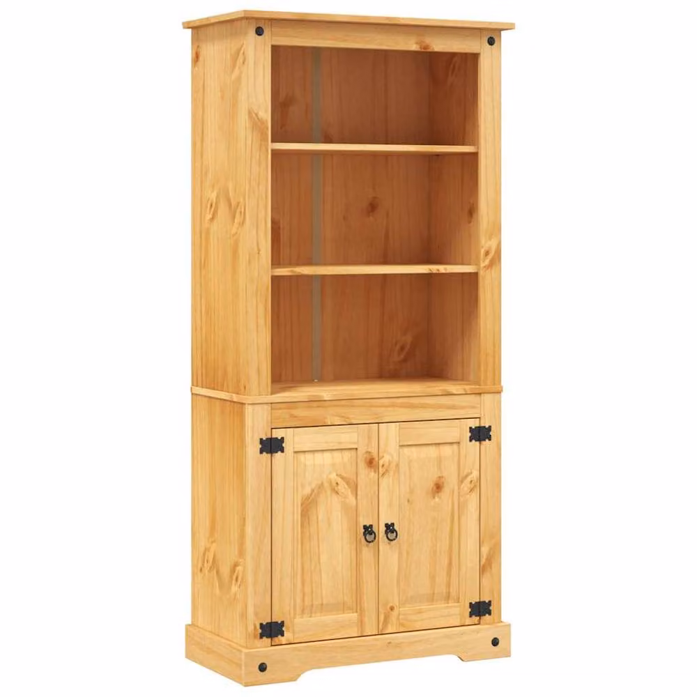 Berkfield Home Corona Range Mexican Pine Decorative Cupboard in Brown, W/D/H: 80 x 40 x 170 cm – 2