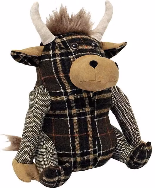 Paoletti Highland Cow Decorative Doorstop, Brown and Multicolour, W/D/H: 22 x 24 x 15 cm – 1