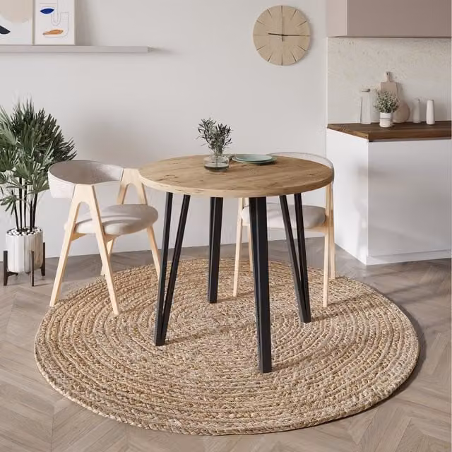 HOCUS PICUS Round Dining Table in Natural Oak