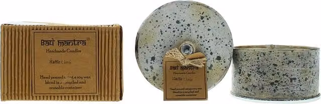 Bali Mantra Victorian Round Metal Tin Candle in Silver, 280g, Diameter: 7.6 cm, Height: 12.2 cm