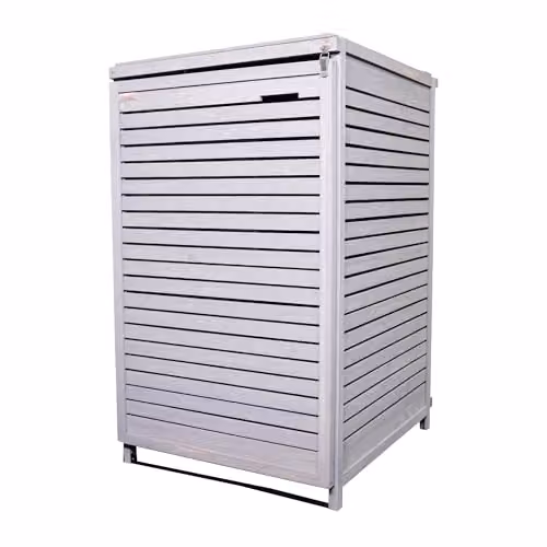 Samuel Alexander Grey Wooden Outdoor Garden Wheelie Bin Store for 1 Bin, H 68 cm x W 114 cm – 3