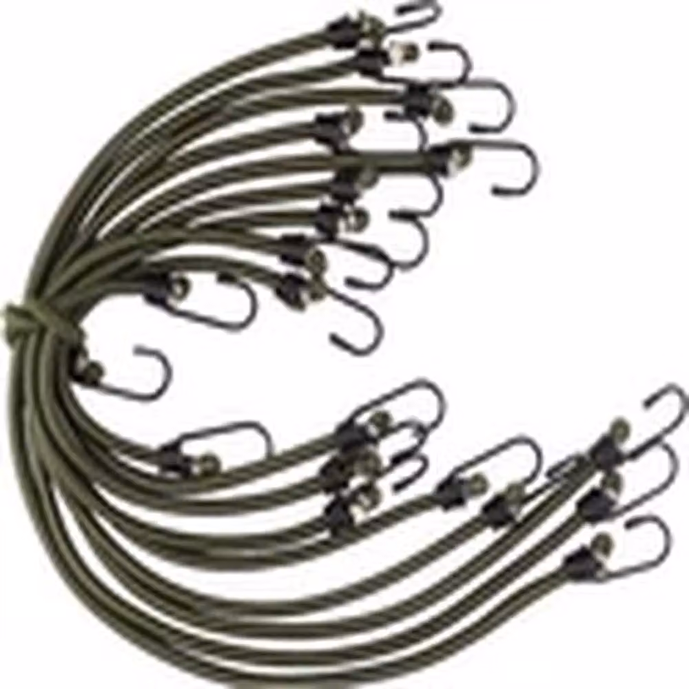EONLION 10 Pack Heavy Duty Elastic Bungee Cords with Hooks, Green, Length: 45 cm – 4