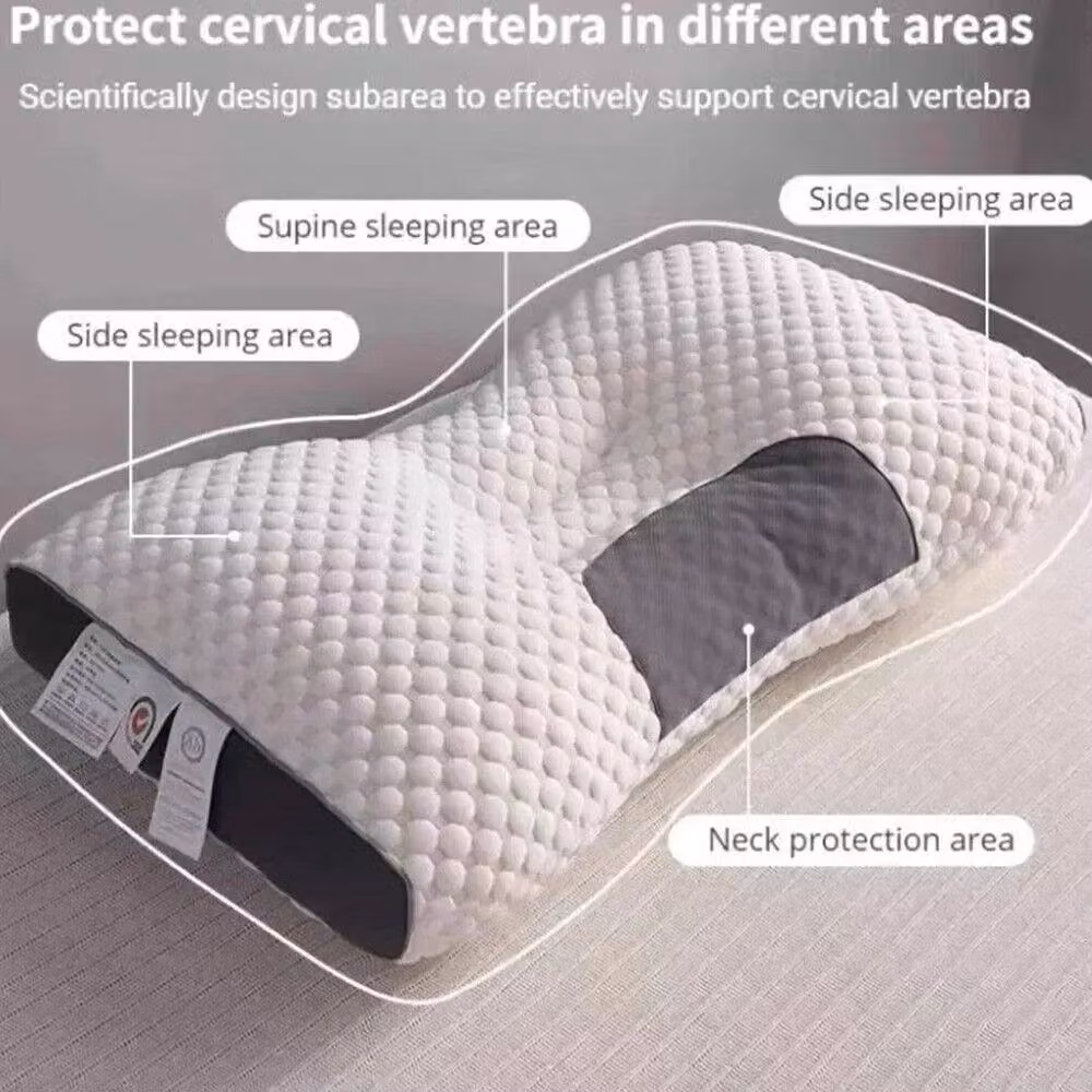 PAWNORA White Cervical Memory Foam Pillow, W: 74 cm, H: 48 cm – 3