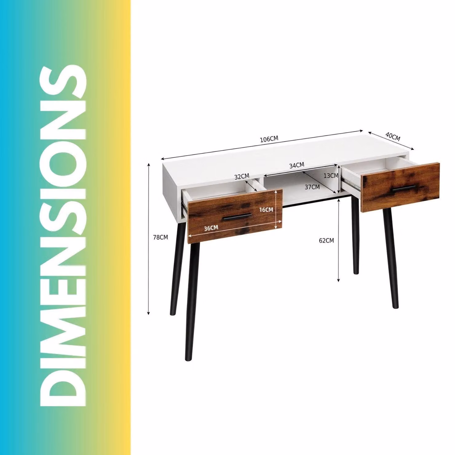 Pirlo Plush 2 Drawer Console Accent Table in Black – 2