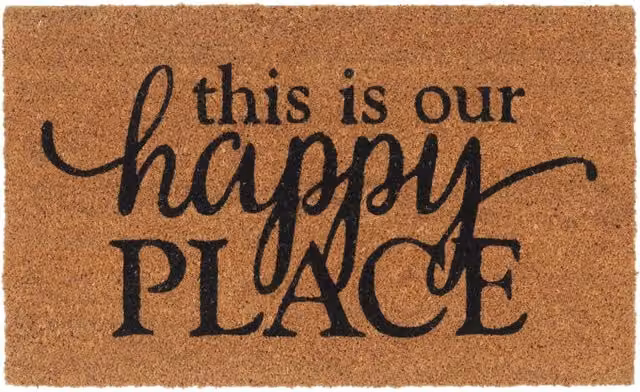 Berkfield Home Brown Tufted Coir Door Mat, W: 45 cm, D: 75 cm