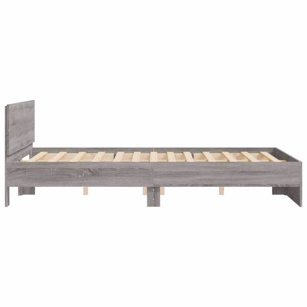 Berkfield Home Sonoma King Size Bed Frame in Grey, W: 150 cm, D: 200 cm – 3