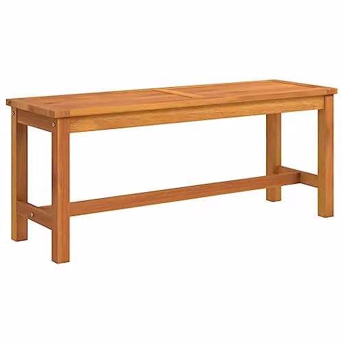 vidaXL Brown Acacia Wood Garden Bench W/D/H: 110 x 35 x 45 cm – 1