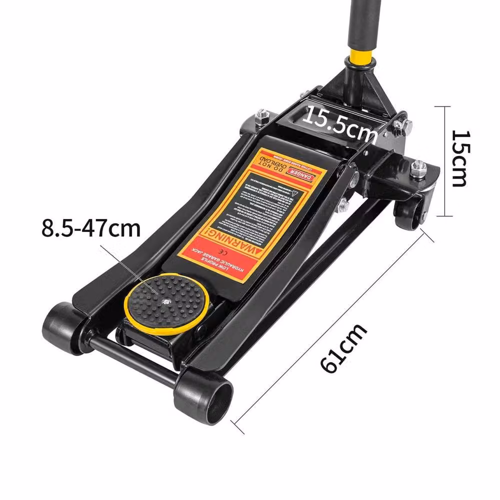 NESTLUNE 3 Ton Compact Hydraulic Steel Trolley Jack in Black – 2