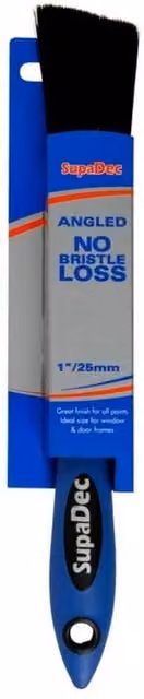 SupaDec Angled No Bristle Loss Brush in Blue with Stainless Steel