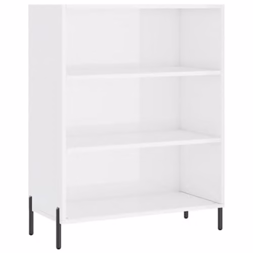 vidaXL High Gloss White Shelf Cabinet in Engineered Wood W/D/H: 69.5 x 32.5 x 90 cm – 1