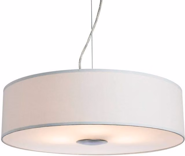 Firstlight Madison 3 Light Round Fabric Ceiling Pendant in Beige with E27 Base