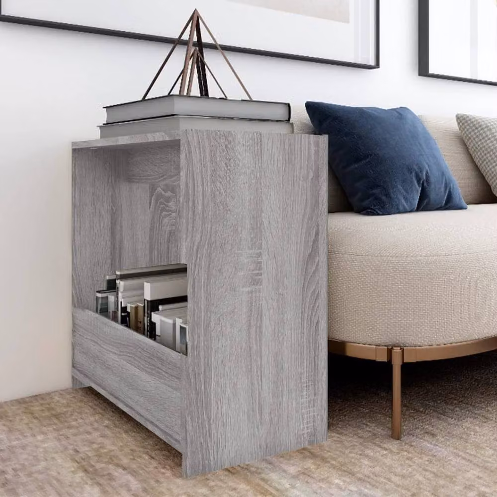 Berkfield Home Sonoma Side Table in Grey, W/D/H: 50 x 26 x 50 cm – 2