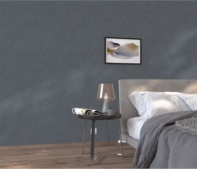 Elle Decoration Velvet Mist Blue Abstract Pre-pasted Embossed Vinyl Wallpaper