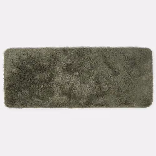 OHS Soft Fluffy Modern Runner Rug in Green, W/D/H: 60 x 150 x 1 cm – 1