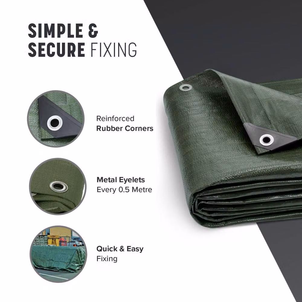 Keplin Waterproof Tarpaulin Cover Sheet 70GSM Blue and Green 2x3m – 6