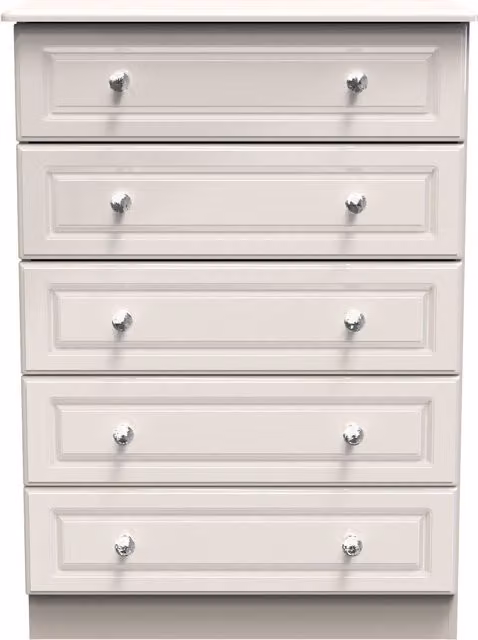 Ready Assembled 2 U Stratford 5 Drawer Chest in Taupe