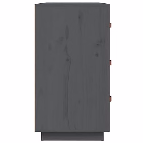 vidaXL Modern Grey Solid Wood Pine Sideboard W/D/H: 80 x 40 x 75 cm – 4
