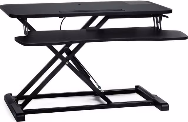VonHaus Height Adjustable Electric Standing Desk in Black