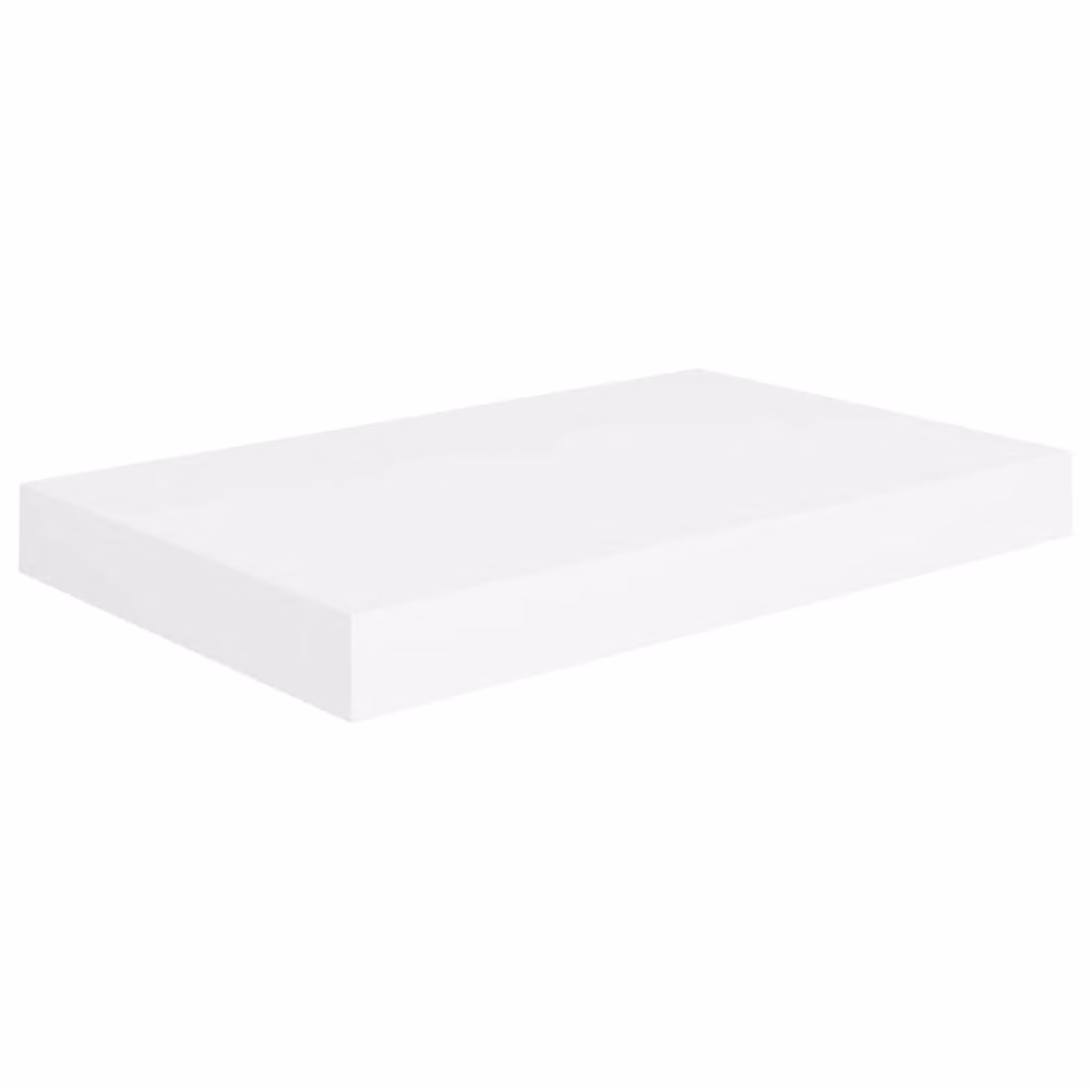 Berkfield Home Durable Floating Wall Shelf, White MDF and Metal, W: 40 cm, D: 23 cm, H: 3.8 cm – 2