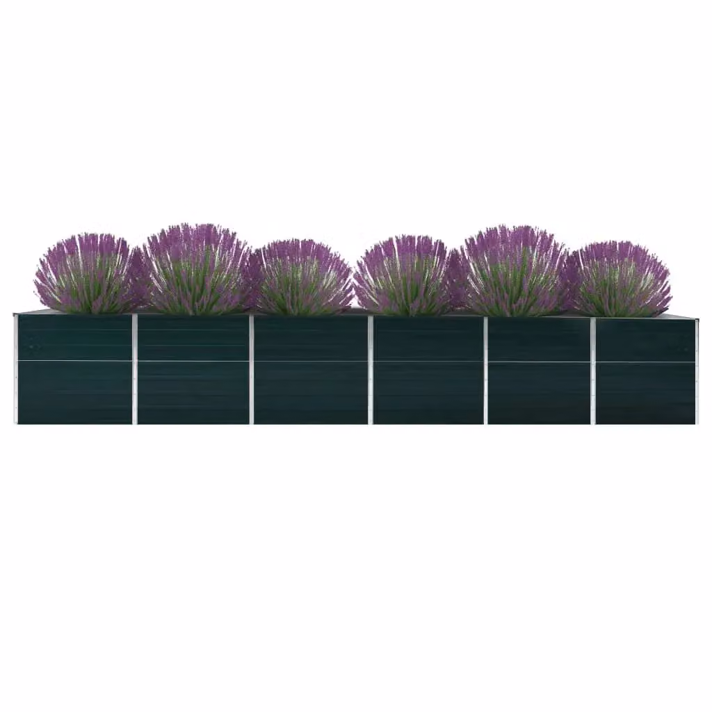 Berkfield Home Garden Galvanised Steel Raised Bed in Green, W/D/H: 480 x 80 x 77 cm – 2