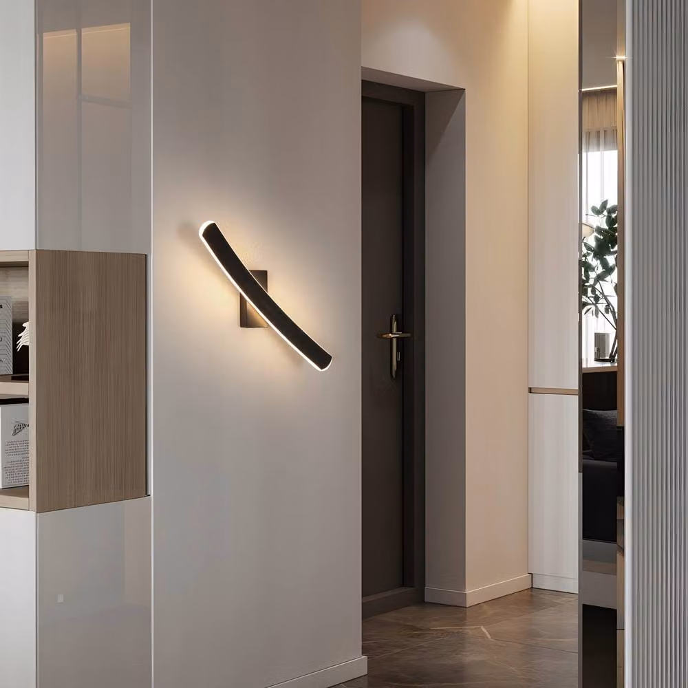 COMELY Minimalist LED Linear Wall Light in Black – 3