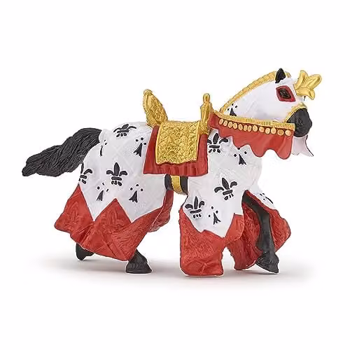 Papo Red King Arthur Horse Figure from the Fantasy & Medieval Collection, Multicolour