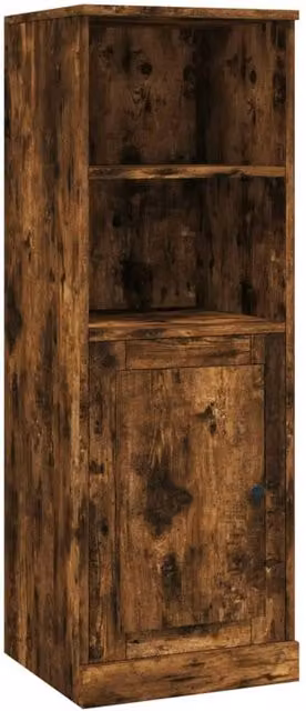 Berkfield Home Smoked Oak Highboard in Brown, W/D/H: 36.0 x 35.5 x 103.5 cm