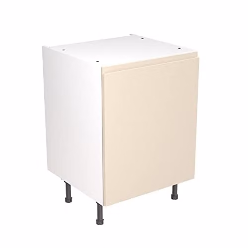 Kitchen Kit Cashmere Matt J-Pull Flatpack Base Cabinet with Soft Close Doors, W/D/H: 60 x 0 x 87 cm