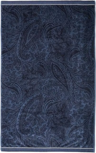 Bedeck of Belfast Freya Cotton Bath Towel with Border, Blue