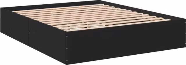 Berkfield Home Modern King Size Bed Frame with Lift Up Base, Black, W/D/H: 150 x 203 x 35 cm
